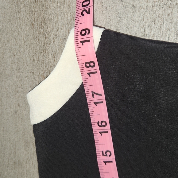 LAUREN RALPH LAUREN SLEEVELESS DRESS SIZE 14 BLACK, IVORY COLORS PRE OWNED - Picture 9 of 14